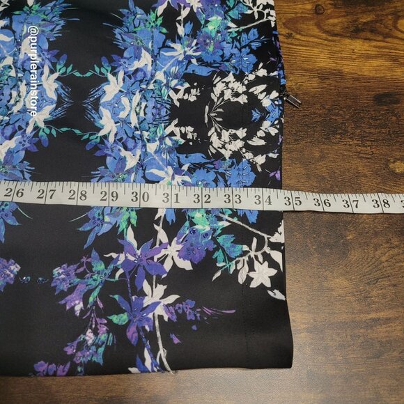 Cache Floral Beaded Bodycon Dress 6 Scuba knit Ethereal Dark Coquette Whimsy - Picture 9 of 10